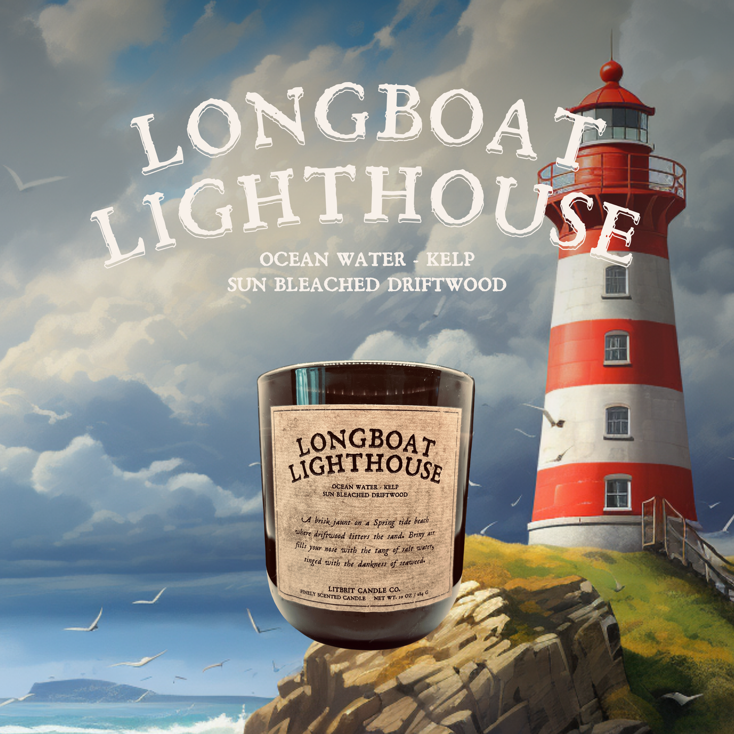 Longboat Lighthouse Candle