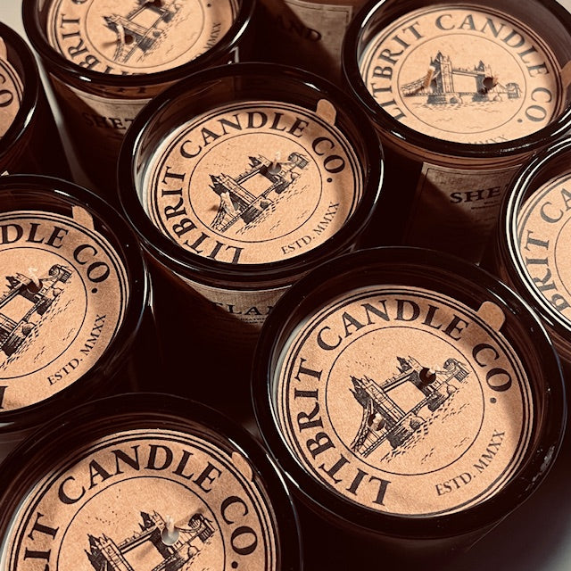 Row of LitBrit candles