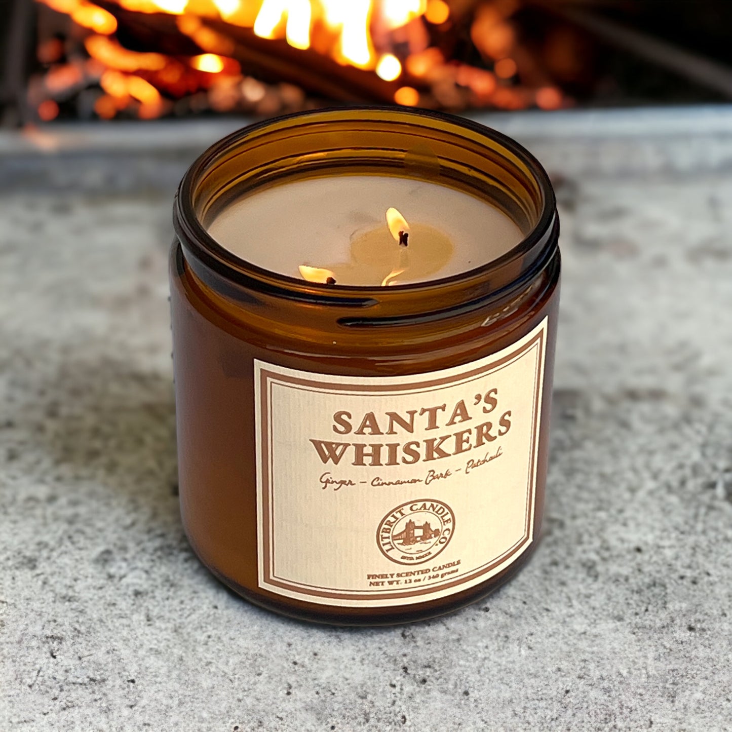 Santa's Whiskers Candle